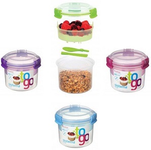 Sistema Plasticware Breakfast To Go 530ml Each