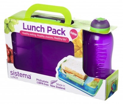 Sistema Snack Attack Duo To Go Lunch Box Sandwhich Container